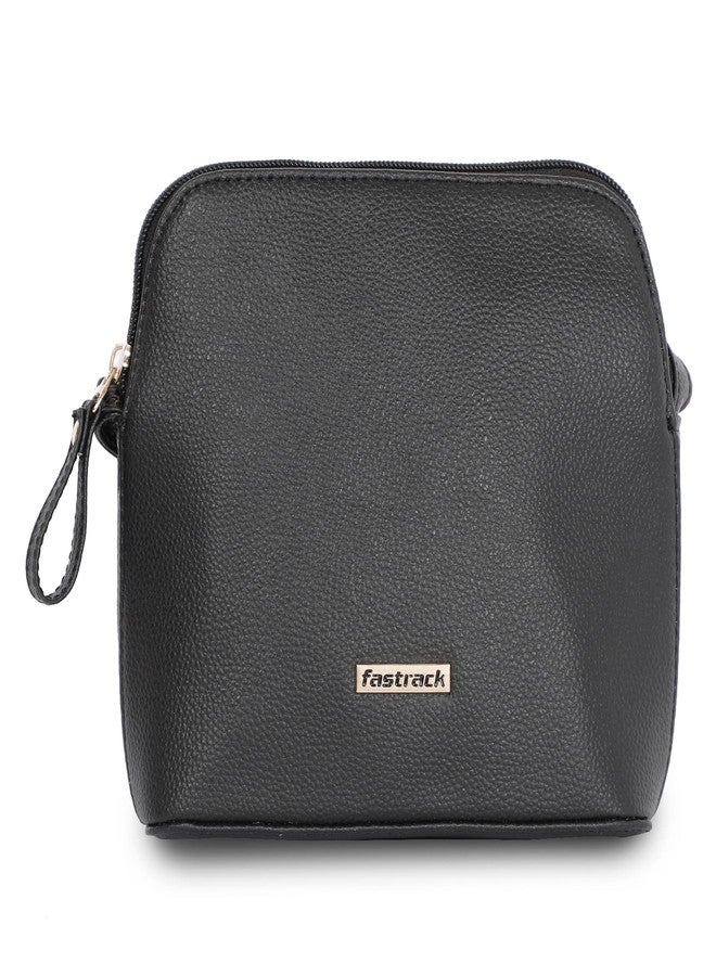 Fastrack Textured Black Sling Bag For Women - Image 1